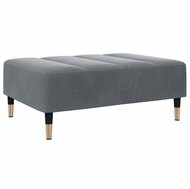 Shumee Ottoman dark grey 77 × 55 × 31 cm velvet, 4007394 - Footstool