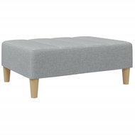 Shumee Ottoman light grey 77 × 55 × 31 cm textile, 4007389 - Footstool