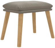 Shumee Ottoman light grey 45 × 29,5 × 35 cm velvet, 341435 - Footstool