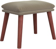 Shumee Ottoman light grey 45 × 29,5 × 35 cm velvet - Footstool