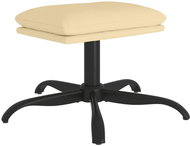 Shumee Ottoman cream white 60 × 60 × 36 cm velvet, 341587 - Footstool