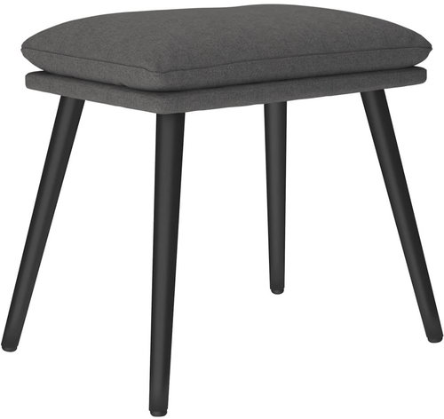 Shumee Ottoman dark grey 45 × 29,5 × 35 cm textile, 341494 - Footstool - Main image
