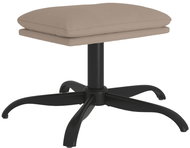 Shumee Ottoman light grey 60 × 60 × 36 cm microfiber fabric - Footstool