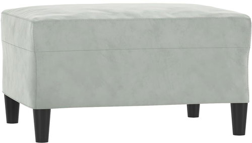 Shumee Ottoman light grey 70 × 55 × 41 cm velvet - Footstool - Main image