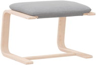 Shumee Ottoman light grey 51 × 41 × 40 cm textile - Footstool