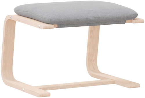 Shumee Ottoman light grey 51 × 41 × 40 cm textile - Footstool - Main image