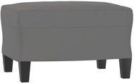 Shumee Ottoman dark grey 60 × 50 × 41 cm microfiber fabric - Footstool