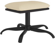 Shumee Ottoman cream 60 × 60 × 36 cm textile and artificial leather, 341598 - Footstool