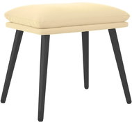 Shumee Ottoman cream white 45 × 29,5 × 35 cm velvet - Footstool