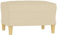 Shumee Ottoman cream 60 × 50 × 41 cm textile - Footstool