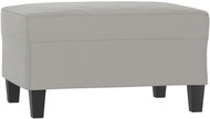 Shumee Ottoman light grey 70 × 55 × 41 cm microfiber fabric - Footstool