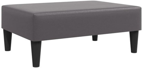 Shumee Ottoman grey 77 × 55 × 31 cm faux leather - Footstool - Main image