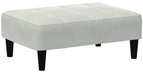 Shumee Ottoman light grey 77 × 55 × 31 cm velvet, 4007366 - Footstool - Main image