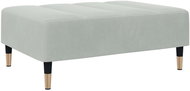 Shumee Ottoman light grey 77 × 55 × 31 cm velvet, 4007393 - Footstool