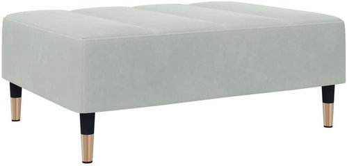 Shumee Ottoman light grey 77 × 55 × 31 cm velvet, 4007393 - Footstool - Main image