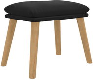 Shumee Ottoman black 45 × 29,5 × 35 cm velvet, 341441 - Footstool