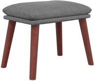 Shumee Ottoman light grey 45 × 29,5 × 35 cm textile - Footstool