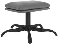 Shumee Ottoman anthracite grey 60 × 60 × 36 cm faux leather - Footstool
