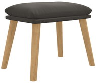 Shumee Ottoman dark grey 45 × 29,5 × 35 cm velvet, 341436 - Footstool