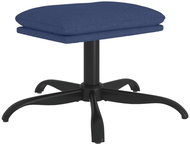 Shumee Ottoman blue 60 × 60 × 36 cm textile - Footstool