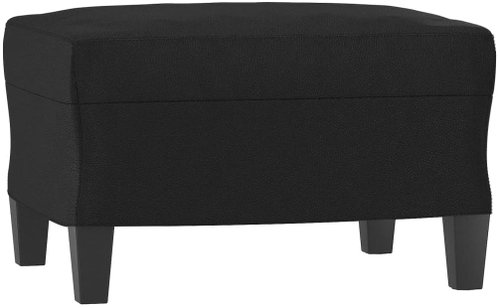 Shumee Ottoman black 60 × 50 × 41 cm faux leather, 349335 - Footstool - Main image