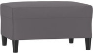 Shumee Ottoman grey 70 × 55 × 41 cm faux leather, 349314 - Footstool