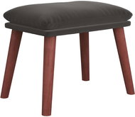 Shumee Ottoman dark grey 45 × 29,5 × 35 cm velvet - Footstool