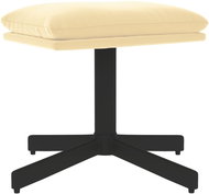 Shumee Ottoman cream white 60 × 60 × 36 cm velvet - Footstool
