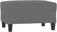 Shumee Ottoman dark grey 70 × 55 × 41 cm microfiber fabric - Footstool