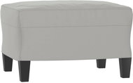 Shumee Ottoman light grey 60 × 50 × 41 cm microfiber fabric - Footstool