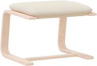 Shumee Ottoman cream 51 × 41 × 40 cm textile - Footstool