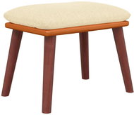 Shumee Ottoman cream 45 × 29,5 × 35 cm textile and artificial leather, 341481 - Footstool