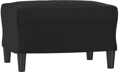 Shumee Ottoman black 60 × 50 × 41 cm faux leather - Footstool - Main image