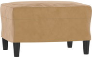 Shumee Footstool brown 60 × 50 × 41 cm velvet - Footstool