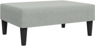 Shumee Ottoman light grey 77 × 55 × 31 cm velvet - Footstool