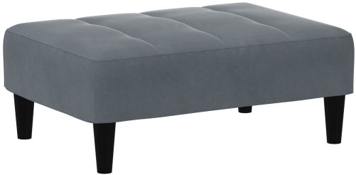 Shumee Ottoman dark grey 77 × 55 × 31 cm velvet - Footstool - Main image