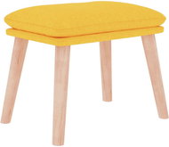 Shumee Ottoman mustard yellow 45 × 29,5 × 35 cm textile - Footstool