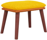 Shumee Ottoman mustard yellow 45 × 29,5 × 35 cm textile and artificial leather - Footstool