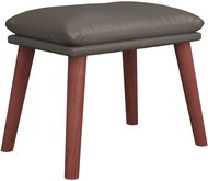 Shumee Footstool grey 45 × 29,5 × 35 cm faux leather - Footstool