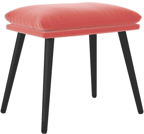 Shumee Ottoman pink 45 × 29,5 × 35 cm velvet - Footstool - Main image