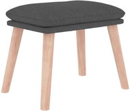 Shumee Ottoman dark grey 45 × 29,5 × 35 cm textile - Footstool