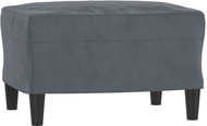 Shumee Ottoman dark grey 60 × 50 × 41 cm velvet - Footstool