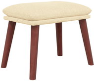 Shumee Ottoman cream 45 × 29,5 × 35 cm textile - Footstool