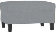 Shumee Ottoman light grey 70 × 55 × 41 cm textile - Footstool