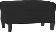 Shumee Ottoman black 70 × 55 × 41 cm microfiber fabric - Footstool