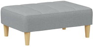 Shumee Ottoman light grey 77 × 55 × 31 cm textile - Footstool