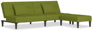 2místná rozkládací pohovka 2 polštáře a podnožka světle zelená, 3080627 - Pohovka