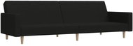 2místná rozkládací pohovka černá textil , 337288 - Pohovka