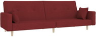 2místná rozkládací pohovka se 2 polštáři vínová textil, 337329 - Pohovka