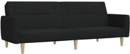 2místná rozkládací pohovka černá textil, 337405 - Pohovka